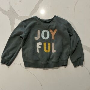 $13 ADD ON Little Co. sweatshirt 4T top Zara H&M Joyful Merry‎ Thankful